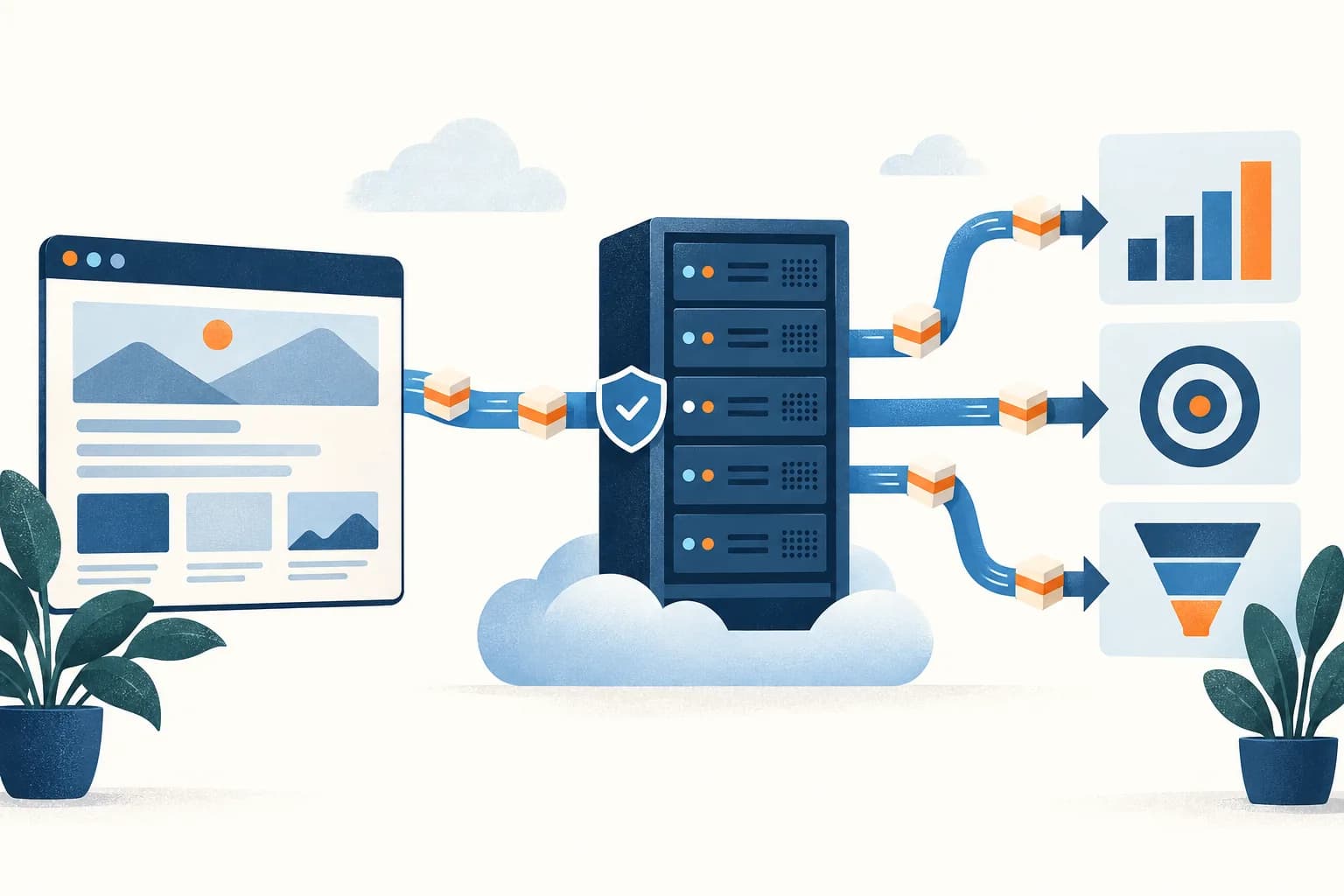 Cover illustration for Server-side tagging: what it is, when it is worth it, and how to set it up